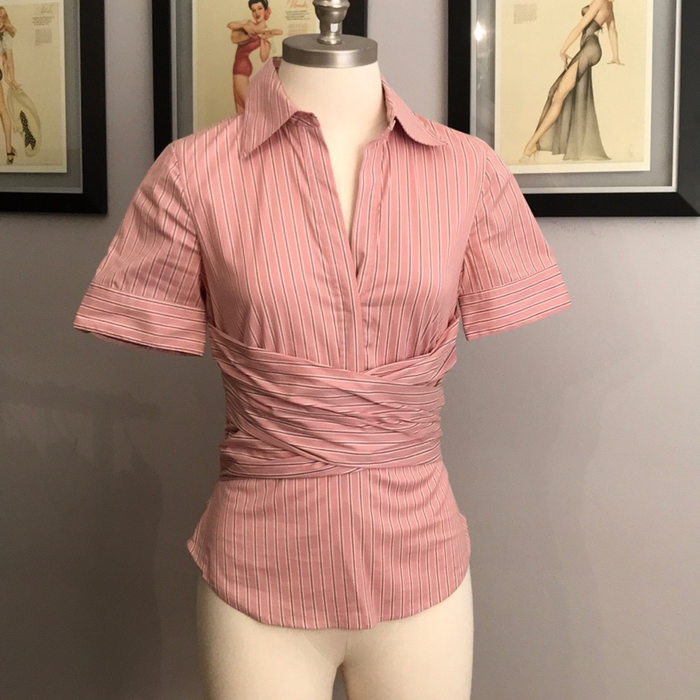 BCBG Fuad wrap button-down